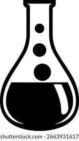 Black Erlenmeyer Flask Icon vector illustration