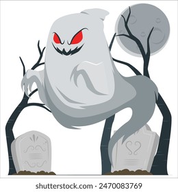 Black evil or Ghost. Flying Phantoms. Halloween scary ghostly monsters. angry cartoon spooky characters. Creepy Halloween background with flying ghosts on black background. scary phantoms 2556