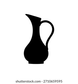 Schwarzes Rewer mit Griff Silhouette Vektor flache Illustration Design.