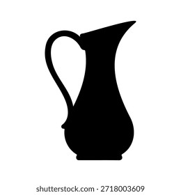 Schwarzes Rewer mit Griff Silhouette Vektor flache Illustration Design.