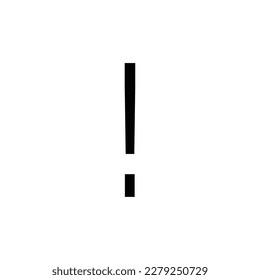 Vector de iconos de la marca de exclamación negra