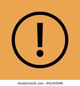 Black exclamation mark icon vector sign