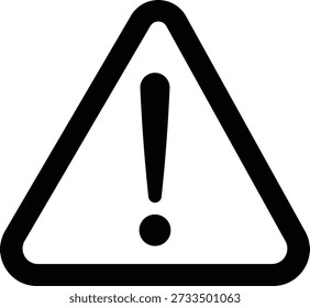 Signo de exclamación negro dentro de un triángulo blanco símbolo de advertencia alerta peligro