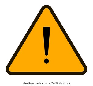 Black exclamation mark inside a yellow triangle with a black outline conveys warning, caution, and potential danger, emphasizing important safety information