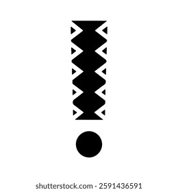 Black Exclamation Mark Symbol on White Background - Important Alert and Warning Icon for Safety Notices, Caution Signage, Risk Awareness, Emergency Preparedness, and Hazard Prevention