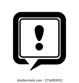 black exclamation mark. Vector icon.