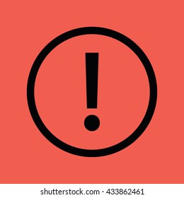 Black exclamation mark vector sign