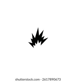 Explosão Preto Forma Burst Isolado No Plano De Fundo Branco Arestas Afiadas Design