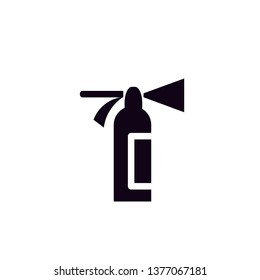 Black extinguisher icon with white background 