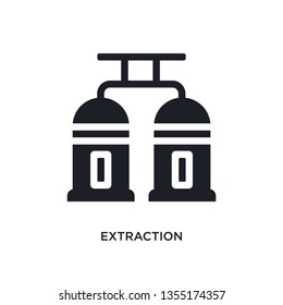 black extraction isolated vector icon. simple element illustration from industry concept vector icons. extraction editable logo symbol design on white background. can be use for web and mobile