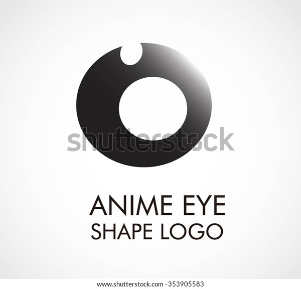 Black Eye Anime Abstract Vector Logo Stock Vector Royalty Free