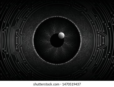 Black eye cyber circuit future technology concept background