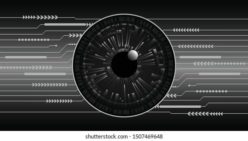 black eye cyber circuit future technology concept background