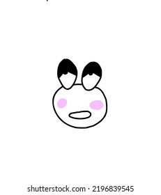 dibujo vectorial de rana de ojos negros