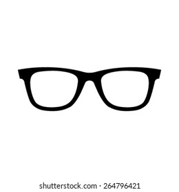 Black Eye Glasses Hipster Style Frames vector icon