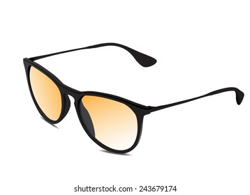 Black Eye Glasses Isolated on White background