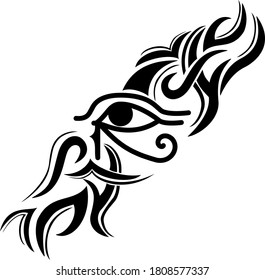 Black Eye Horus Egyptian Tattoo Pattern Stock Vector (Royalty Free ...