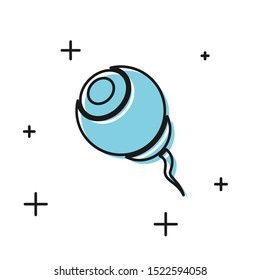 Black Eye icon isolated on white background. Happy Halloween party.  Vector Illustration