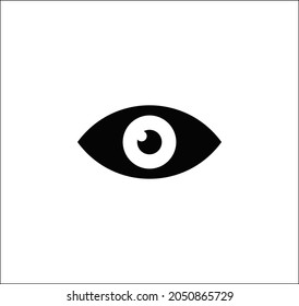 Black eye icon on the white background