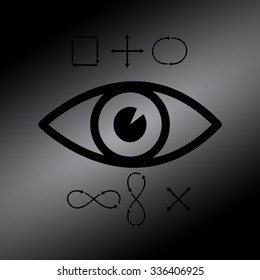 Black Eye icon ,vector 