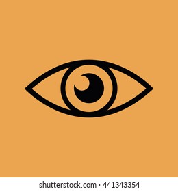 Black eye icon vector