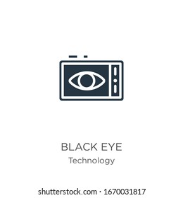 Black eye icon vector. Trendy flat black eye icon from technology collection isolated on white background. Vector illustration can be used for web and mobile graphic design, logo, eps10