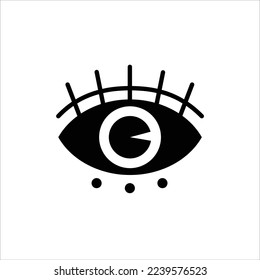 Black Eye Illustration Design Vector