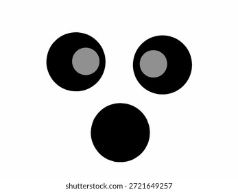 imagem de olho preto sobre fundo branco
