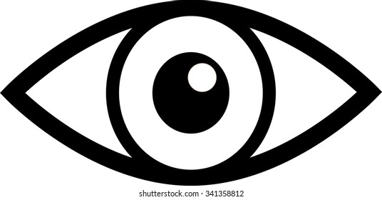 black eye, isolated on a white background, orga human, face, vector