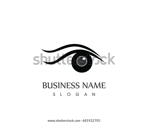 Black Eye Logo Design Stock Vector (Royalty Free) 681922705