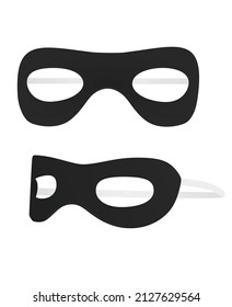 Black eye mask. vector illustration