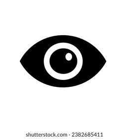 black eye vector icon on white background