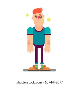 black eye vector illustration