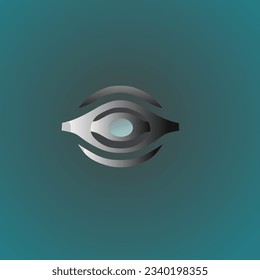 Black eye vector logo illustration image