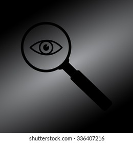 Black Eye vector with Search Icon
