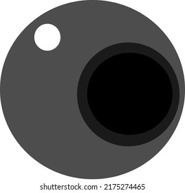 Black Eyeball Animation Vector Drawing