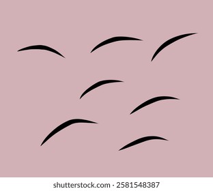 black eyebrow pattern doodle abstract background, can be used in salons, parlors, or fashion related industries. best in print media