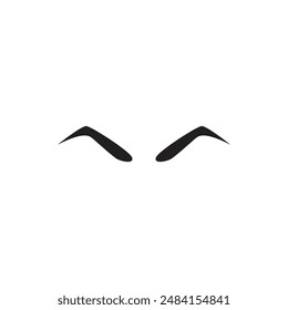 Ilustración vectorial de silueta de cejas negras