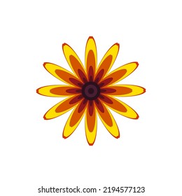 Black Eyed Susan Clip Art Vector Illustration For Apps, Website And More. Suitable for all flower-related design purposes, especially the black eyed susan.