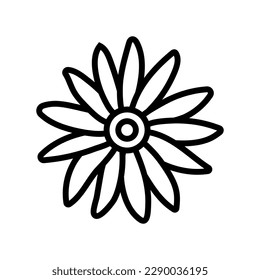 black eyed susan flower spring line icon vector. black eyed susan flower spring sign. isolated contour symbol black illustration