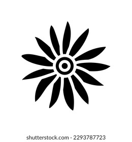 black eyed susan flower spring glyph icon vector. black eyed susan flower spring sign. isolated symbol illustration