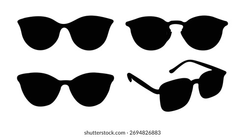 Diseño de Ilustración vectorial de gafas negras