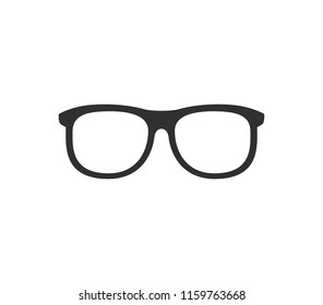 black eyeglasses frame. Isolated Vector Illustration