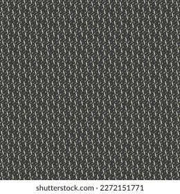 Black fabric with gray dots and dashes. Thick wool or cotton cloth. Blanket texture. Textile design. Abstract vector.