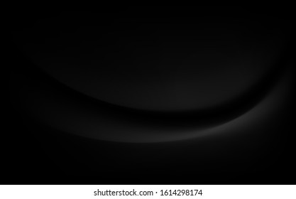 Black fabric sheets background or texture, abstract with waves, Soft focus cloth silk black