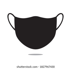 Schwarzes Gesichtsmaske-Symbol, Vektordesign