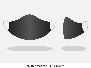 black face mask. to protect yourself from the corona virus