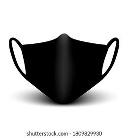 Black Face Mask Vector Illustration Stock Vector (Royalty Free ...
