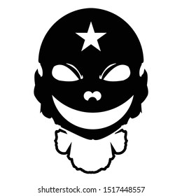 BLACK FACE SHADOWS WITH TWO EYES AND MOUTH ARE VERY HORRIBLE AND HAPPY