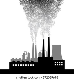 Black factory vector icon on white background